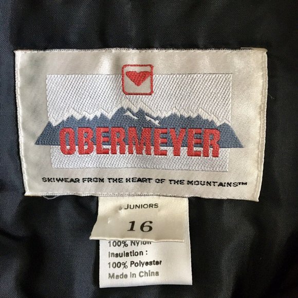 Vintage Obermeyer Retro Stardust Blue Hooded Ski Jacket Junior’s 16 Women’s M/L - Picture 5 of 11